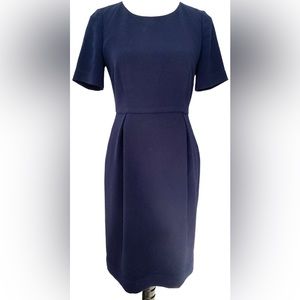 J Crew Navy Sheath Dress sz 2